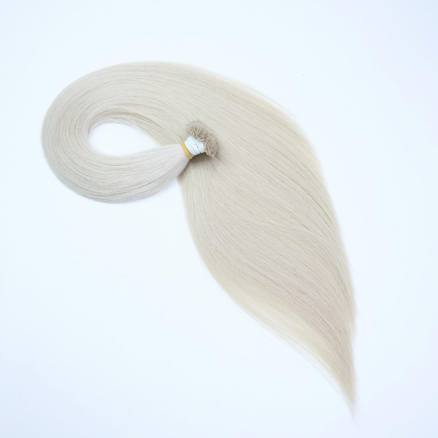 24" (60cm) 100G Snow White Blonde Natural Straight Human Hair Extensions