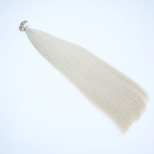 24" (60cm) 100G Snow White Blonde Natural Straight Human Hair Extensions