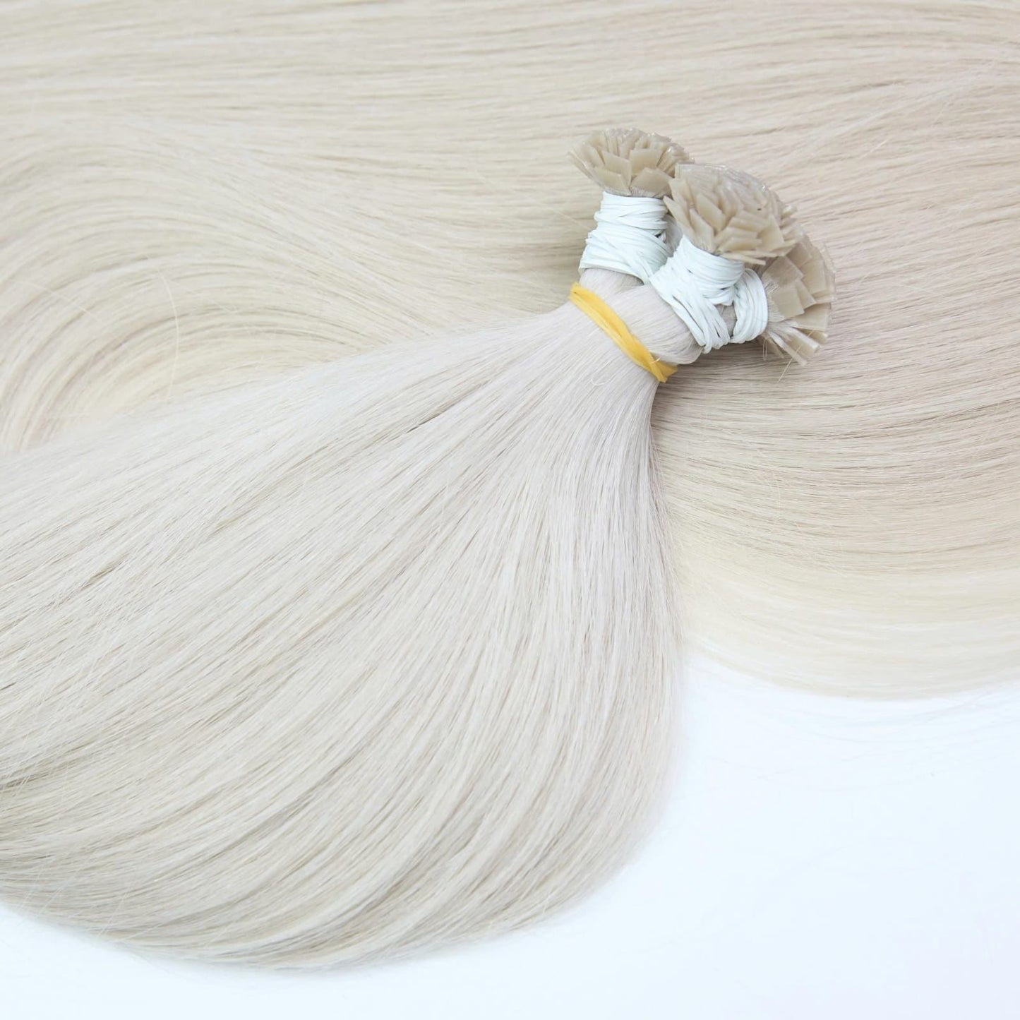 24" (60cm) 100G Snow White Blonde Natural Straight Human Hair Extensions