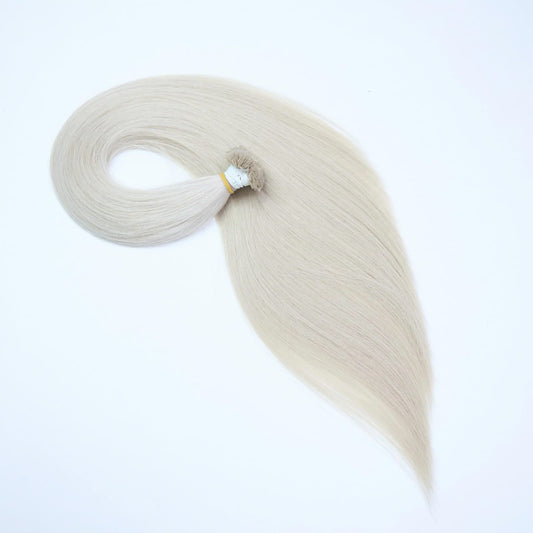 24" (60cm) 100G Snow White Blonde Natural Straight Human Hair Extensions